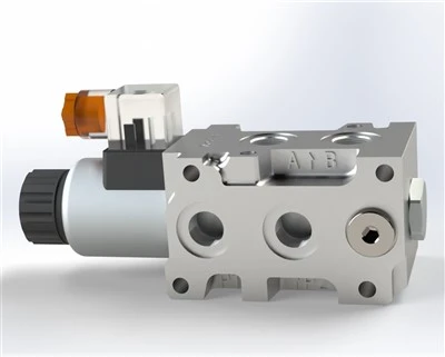 Solenoid-rekinn stefnueftirlitsventill